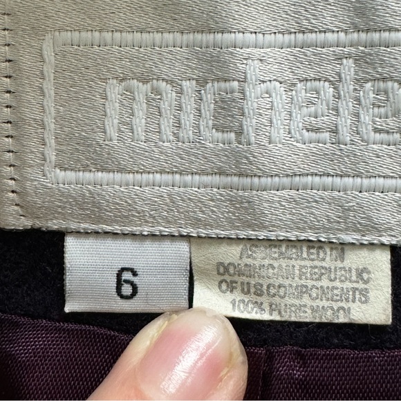 VTG Michelle Navy Wool Blazer Size 6 Classic 90s - Picture 5 of 8